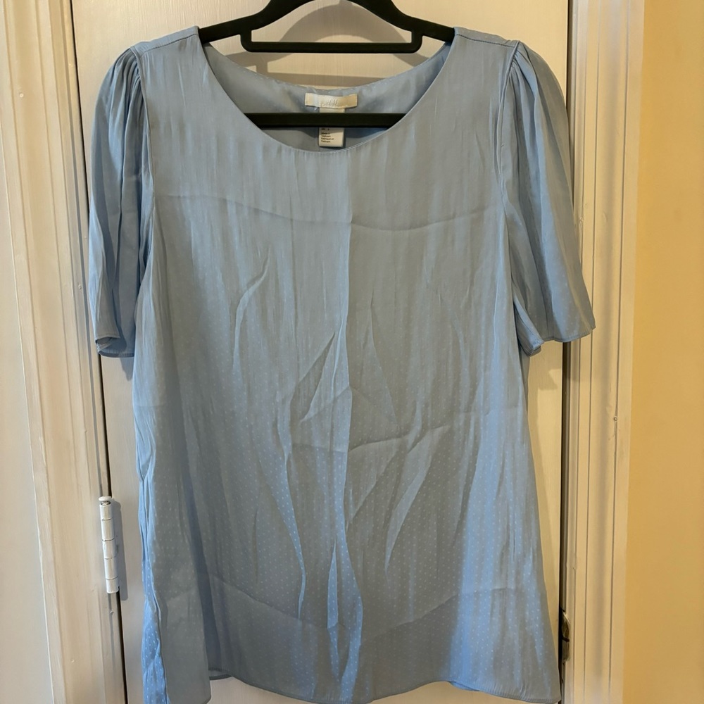 Blue Flowy Shirt